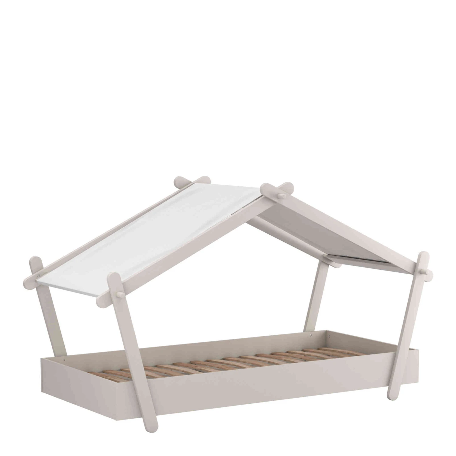 Lit Enfant Cabane 90x200 En Bois Gris Clair - LI170 2 Lit Enfant Cabane 90x200 En Bois Gris Clair - LI170 – Image 2