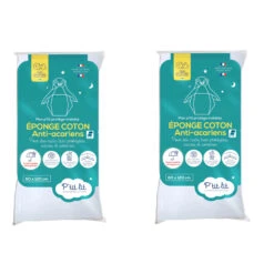 Lot De 2 Protèges Matelas Bébé Imperméables éponge Anti-acariens