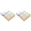 Lot De 2 Oreillers Ergonomiques Mousse Mémoire Végétale Et Taies D'oreillers Percale Someo 40x60