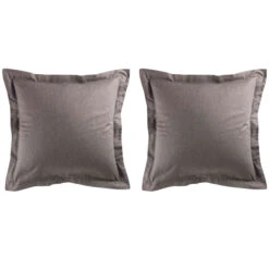 Lot De 2 Taies D'oreiller Polycoton Actually Noisette