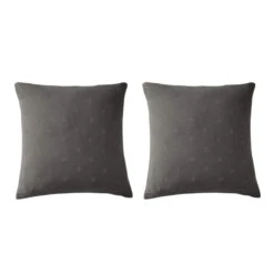 Lot De 2 Taies D'oreillers Brodées Double Gaze De Coton