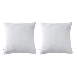 Lot De 2 Taies D'oreillers Brodées Double Gaze De Coton 29 Lot De 2 Taies D'oreillers Brodées Double Gaze De Coton -Lematelas Soldes Boutique lot taie oreiller boho blanc fond blanc