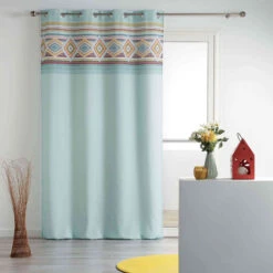 Rideau à œillets Luisa 140x260 Cm -Lematelas Soldes Boutique luisa menthe