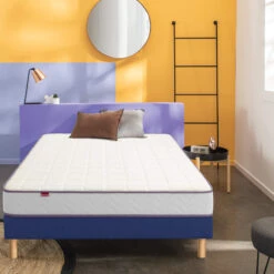 Matelas Merinos Mousse Haute Densité Cool Morning -Lematelas Soldes Boutique m de web cool morning bleu ambiance