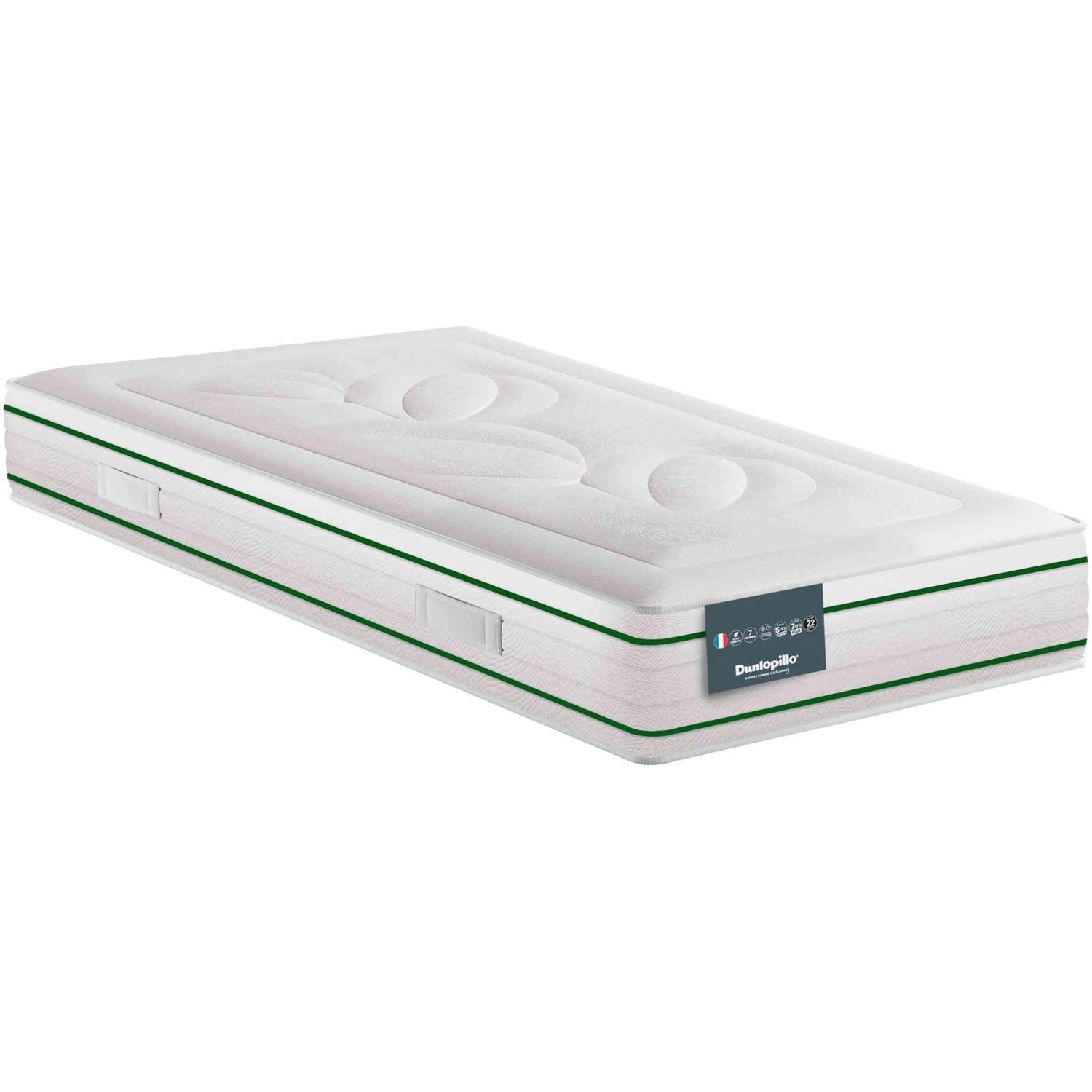 Matelas Dunlopillo 100% Latex Naturel Ferme 7 Zones 22cm HORTENSE – Image 2