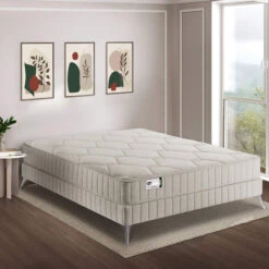 Matelas Simmons Ressorts Ensachés, Lin Et Fibres Recyclées F1rst FR.1 -Lematelas Soldes Boutique matelas simmons first1 3 4 ambiance