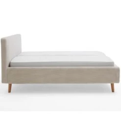 Lit Capitonné En Velours Avec Tête De Lit Lisse - LT8002 15 Lit Capitonné En Velours Avec Tête De Lit Lisse - LT8002 -Lematelas Soldes Boutique mattis beige cotel cot fond blanc