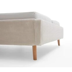 Lit Capitonné En Velours Avec Tête De Lit Lisse - LT8002 17 Lit Capitonné En Velours Avec Tête De Lit Lisse - LT8002 -Lematelas Soldes Boutique mattis beige cotel zoom coin fond blanc