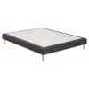Sommier Déco Anthracite Confort Medium 15 Cm Avec Pieds Bultex Mediano