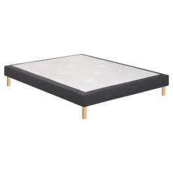 Sommier Déco Anthracite Confort Medium 15 Cm Avec Pieds Bultex Mediano