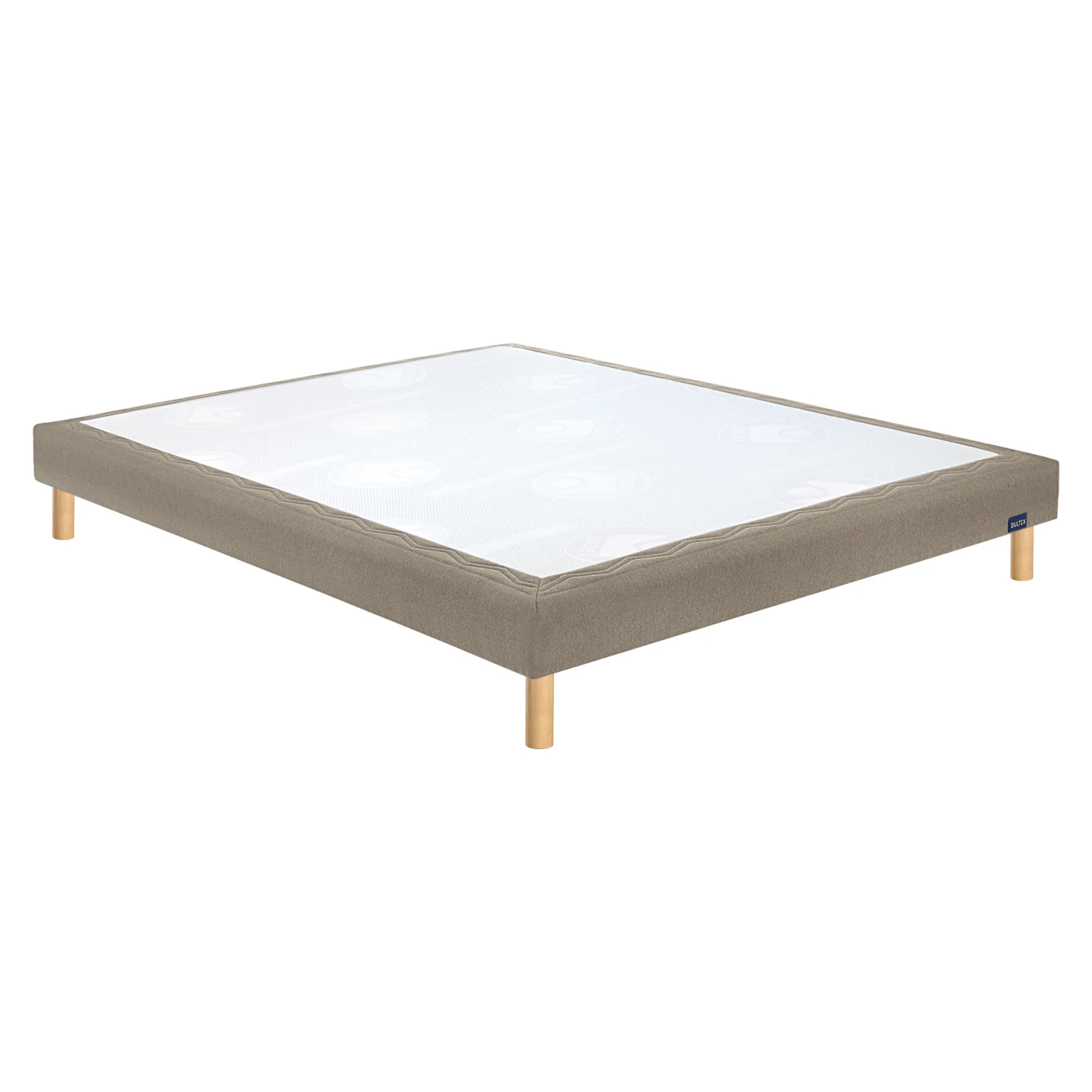 Sommier Déco Marron Glacé Confort Medium 15 Cm Avec Pieds Bultex Mediano 1 Sommier Déco Marron Glacé Confort Medium 15 Cm Avec Pieds Bultex Mediano