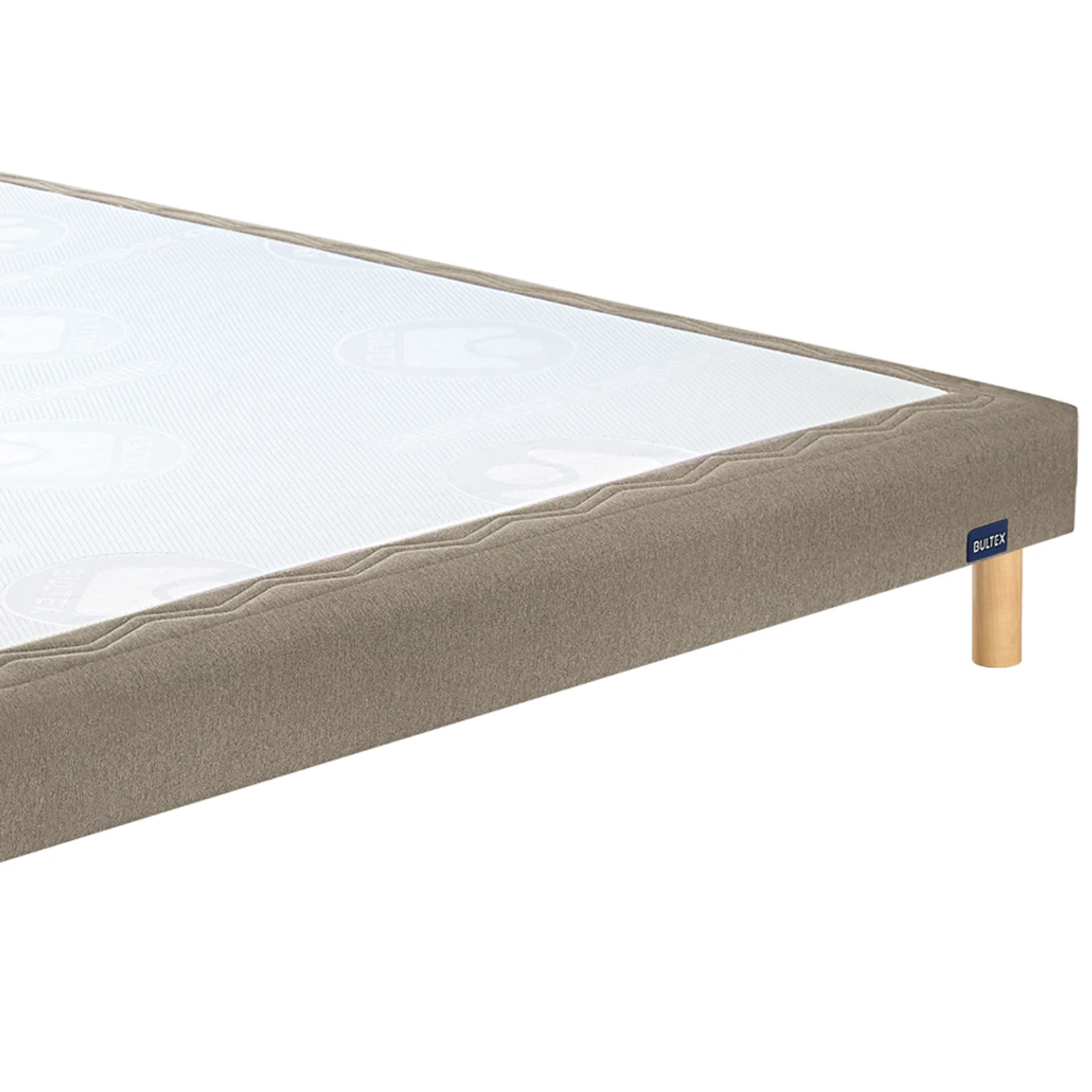 Sommier Déco Marron Glacé Confort Medium 15 Cm Avec Pieds Bultex Mediano 2 Sommier Déco Marron Glacé Confort Medium 15 Cm Avec Pieds Bultex Mediano – Image 2