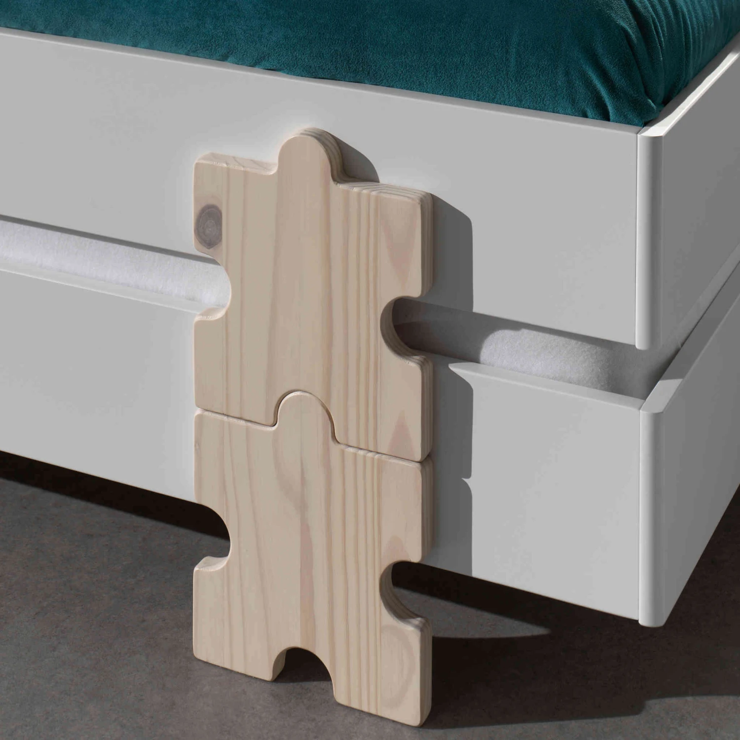 Lit Enfant En Bois Avec Pieds Puzzle 90x200 Cm - LT2055 3 Lit Enfant En Bois Avec Pieds Puzzle 90x200 Cm - LT2055 – Image 3