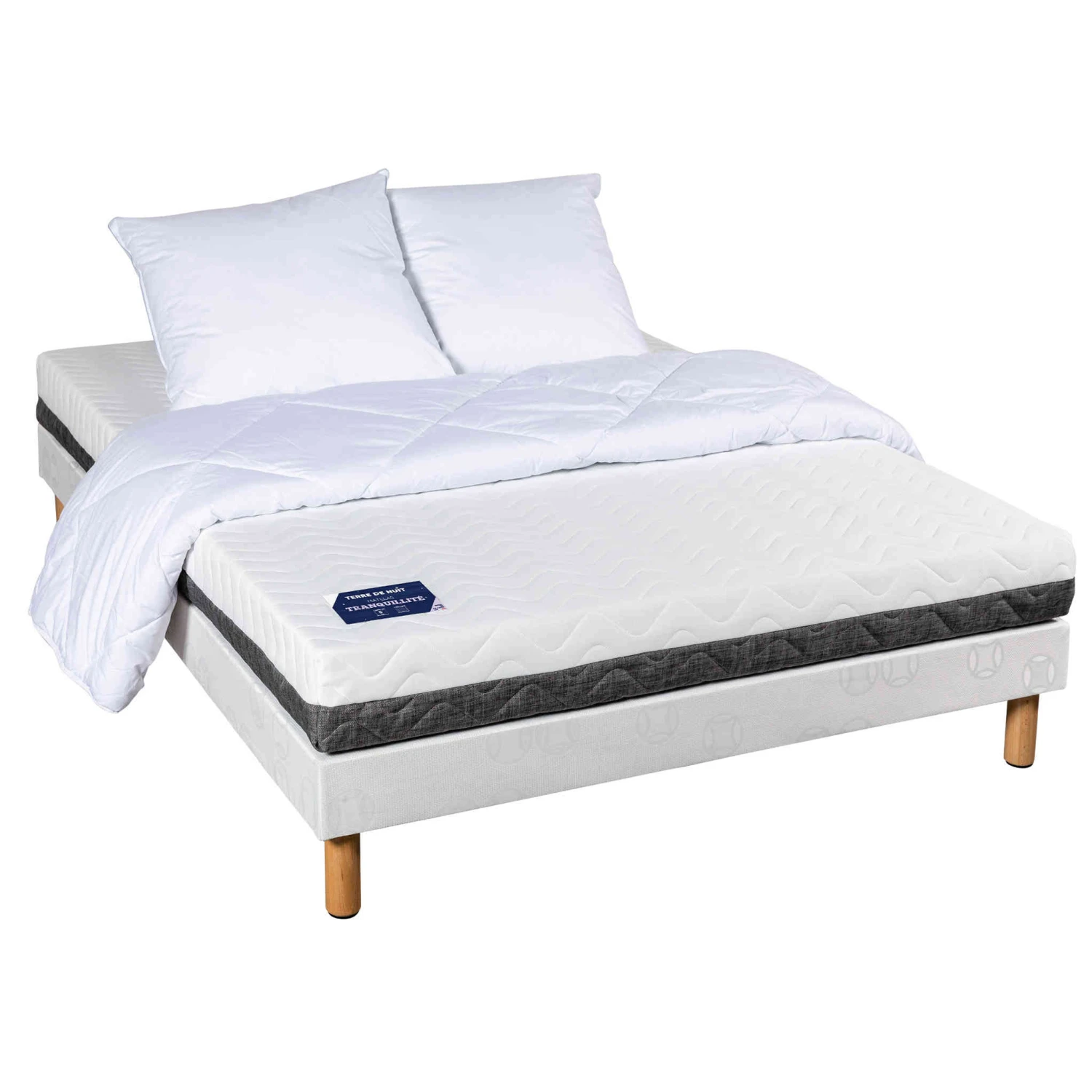 Ensemble Matelas Mousse Tranquillité + Sommier + Pieds 4 Ensemble Matelas Mousse Tranquillité + Sommier + Pieds – Image 4