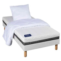 Ensemble Matelas Mousse Tranquillité + Sommier + Pieds 9 Ensemble Matelas Mousse Tranquillité + Sommier + Pieds -Lematelas Soldes Boutique pack matelas mousse tranquillit sommier pieds 90x190