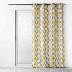 Rideau à œillets Palpito 140x260 Cm -Lematelas Soldes Boutique palpito jaune blanc 1