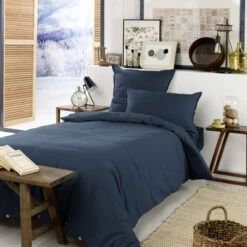 Housse De Couette Flanelle Marine -Lematelas Soldes Boutique parure1 candice marine