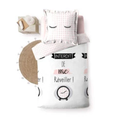 Parure De Lit Enfant Dring 140x200 6 Parure De Lit Enfant Dring 140x200 -Lematelas Soldes Boutique parure de lit dring vue dessus fond blanc