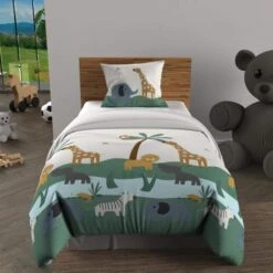 Parure De Lit Enfant Savane Vert