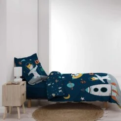 Parure De Lit Enfant Fusée 140x200 -Lematelas Soldes Boutique parure de lit fusee profil