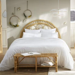 Housse De Couette 100% Coton Broderie Anglaise -Lematelas Soldes Boutique parure de lit jeanne coco ambiance