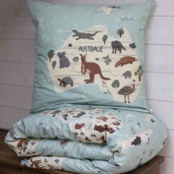 Parure De Lit Enfant Map 140x200 -Lematelas Soldes Boutique parure enfant map 3