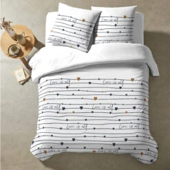 Parure De Lit Love Is All -Lematelas Soldes Boutique parure love is all vue dessus