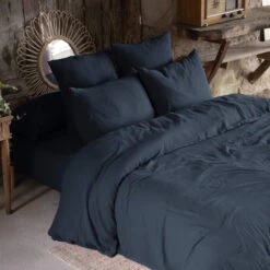 Taie D'oreiller Double Gaze De Coton Marine -Lematelas Soldes Boutique parure marine