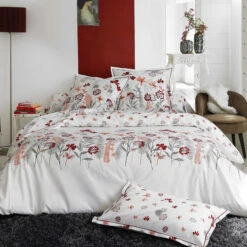Parure De Lit Percale Petite Folie Rouge - Tradilinge
