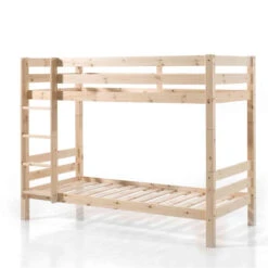 Lit Superposé Enfant En Bois Massif 90x200 Cm - LT2042 -Lematelas Soldes Boutique pino superpos 160 naturel fond blanc