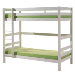 Lit Superposé Enfant En Bois Massif 90x200 Cm - LT2043 -Lematelas Soldes Boutique pino superpos 180 blanc fond blanc