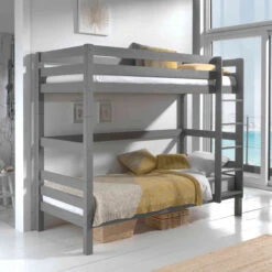 Lit Superposé Enfant En Bois Massif 90x200 Cm - LT2043