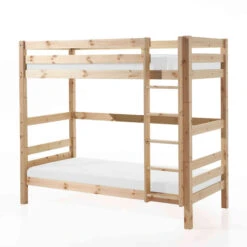 Lit Superposé Enfant En Bois Massif 90x200 Cm - LT2043 -Lematelas Soldes Boutique pino superpos 180 naturel fond blanc