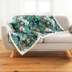 Plaid Velours/sherpa Kelly 125x150 Cm