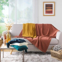 Plaid Tricotine 125x150 Cm -Lematelas Soldes Boutique plaid tricotine