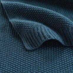 Plaid Tricotine 125x150 Cm -Lematelas Soldes Boutique plaid tricotine bleu