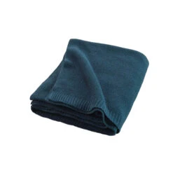 Plaid Tricotine 125x150 Cm -Lematelas Soldes Boutique plaid tricotine bleu zoom 1 1