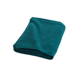 Plaid Tricotine 125x150 Cm -Lematelas Soldes Boutique plaid tricotine emeraude zoom 1 1