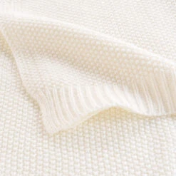 Plaid Tricotine 125x150 Cm -Lematelas Soldes Boutique plaid tricotine naturel