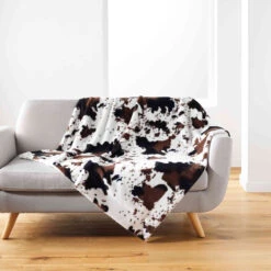 Plaid Imitation Fourrure/sherpa Western 125x150 Cm