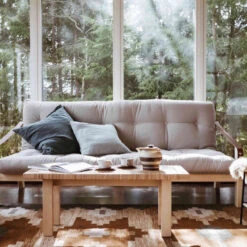 Banquette Convertible POETRY En Pin Naturel Avec Matelas Futon -Lematelas Soldes Boutique poetry 2