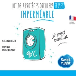 Lot De 2 Protèges Oreillers Imperméables Micro-respirants Souples Silencieux -Lematelas Soldes Boutique prot ge oreiller axel 4