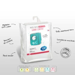Protège Matelas 100% Coton Anti-rétrécissement Absorbant Silencieux Et Respirant -Lematelas Soldes Boutique protege matelas romy 3 1