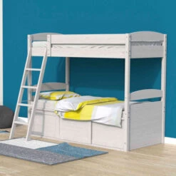 Lit Superposé Séparable En Bois 90x190 - LT14039 -Lematelas Soldes Boutique rabbit blanc