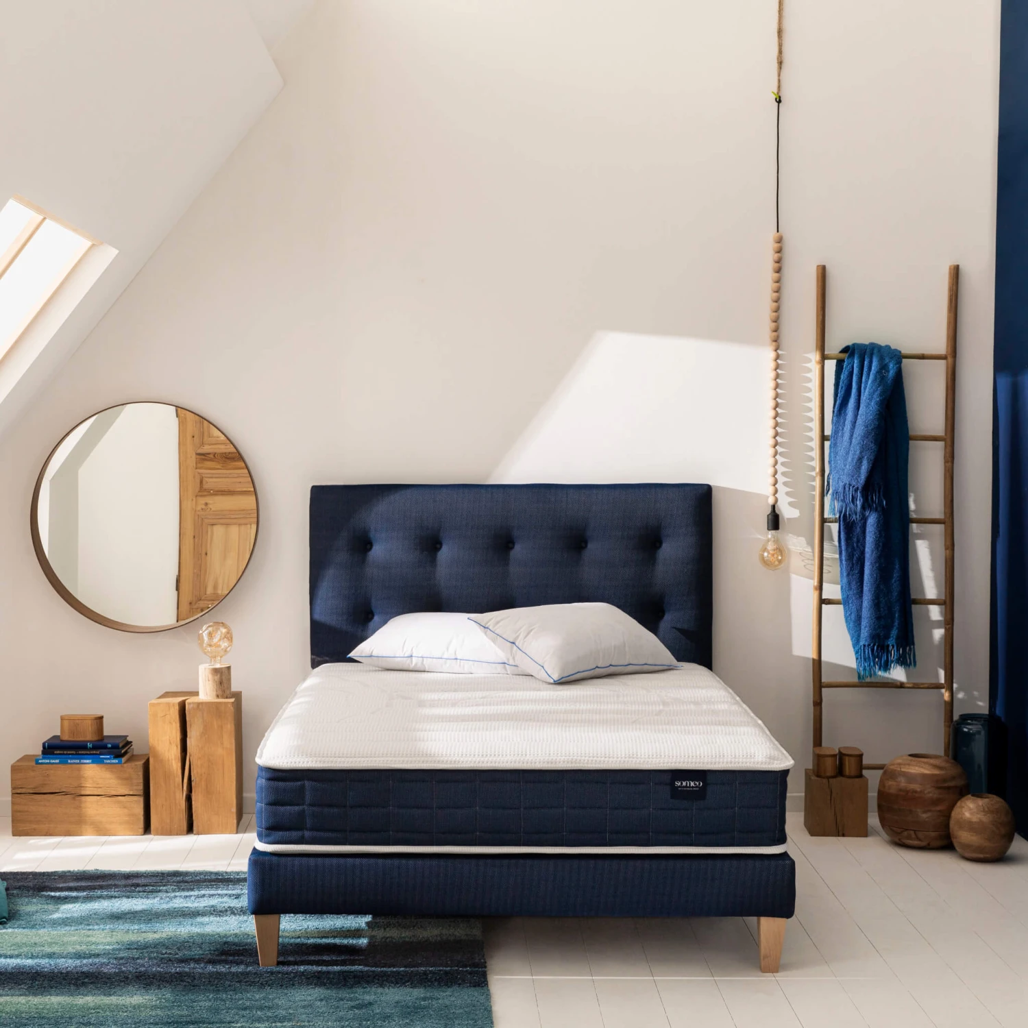 Ensemble Matelas Ressorts, Sommier, Pieds, Couette Et Oreiller Rêve 400 - SOMEO 8 Ensemble Matelas Ressorts, Sommier, Pieds, Couette Et Oreiller Rêve 400 - SOMEO – Image 8