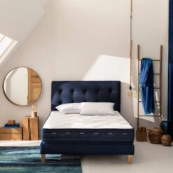 Ensemble Matelas Ressorts Et Mémoire De Forme, Sommier, Pieds Et Tête De Lit Rêve 500 - SOMEO -Lematelas Soldes Boutique reve 500 ambiance 1
