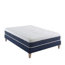Ensemble Matelas Ressorts Et Mémoire De Forme, Sommier Et Pieds Rêve 600 - SOMEO