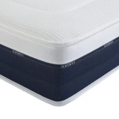 Ensemble Matelas Ressorts Et Mémoire De Forme, Sommier Et Pieds Rêve 600 - SOMEO -Lematelas Soldes Boutique reve 600 zoom ganse zip fond blanc 21