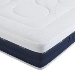 Ensemble Matelas Ressorts Et Mémoire De Forme, Sommier, Pieds, Tête De Lit, Couette Et Oreiller Rêve 600 - SOMEO -Lematelas Soldes Boutique reve 600 zoom lateral fond blanc 49