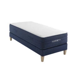Ensemble Matelas Ressorts, Latex Et Mémoire De Forme, Sommier Et Pieds Rêve 700 - SOMEO -Lematelas Soldes Boutique reve 700 mat som 90x200 3 4 fond blanc
